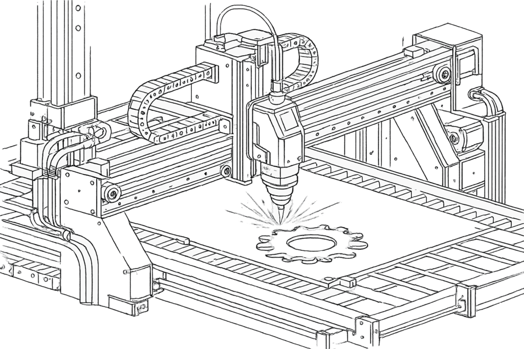 CNC Bending Machine Illustration
